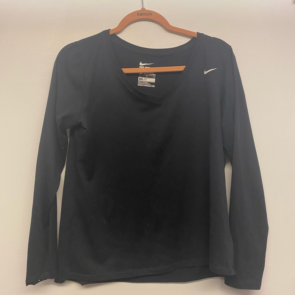 Nike black long sleeve dri fit shirt